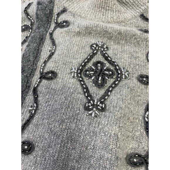 🌟3 for $35🌟 Santorini by Diffusion Vintage Silk/Angora‎ Beaded Sweater, Size M - Picture 2 of 7